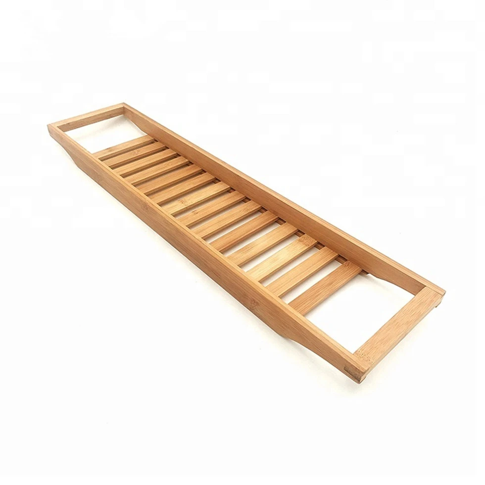 Wooden bamboo bath caddy tray