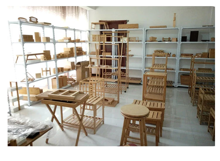 Rack Stand Organizer Storage Shelf 3-Tier Bamboo Shoe Racks For Store