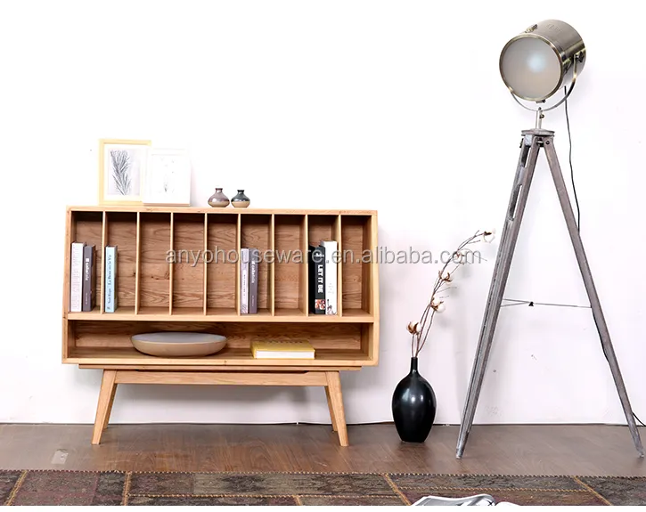 Storage Book Cabinet Display Movable Bamboo Bookshelf Antique Living Room Bookshelf