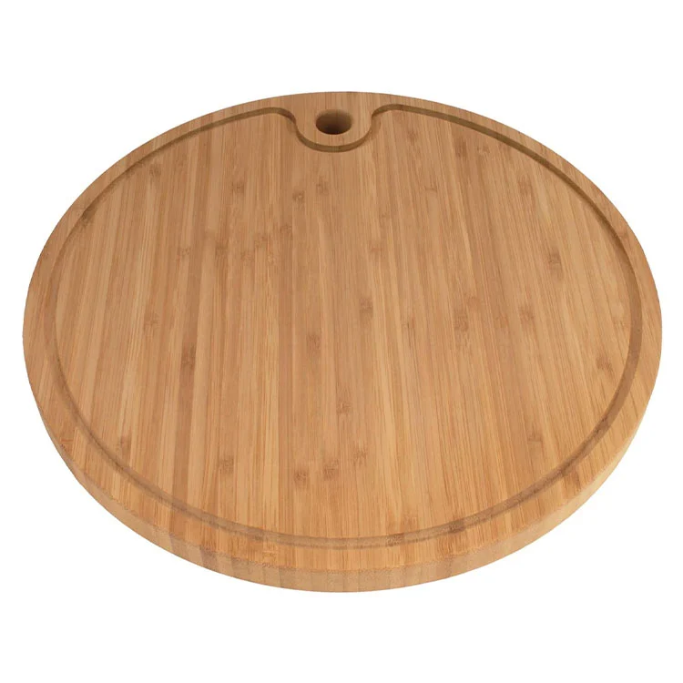 Wholesale Hot Selling Household Kitchen Acacia Wood Round Cutting Board Oil
