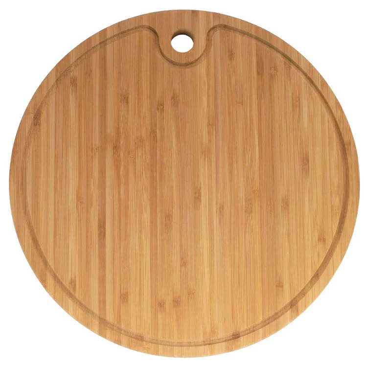 Wholesale Hot Selling Household Kitchen Acacia Wood Round Cutting Board Oil