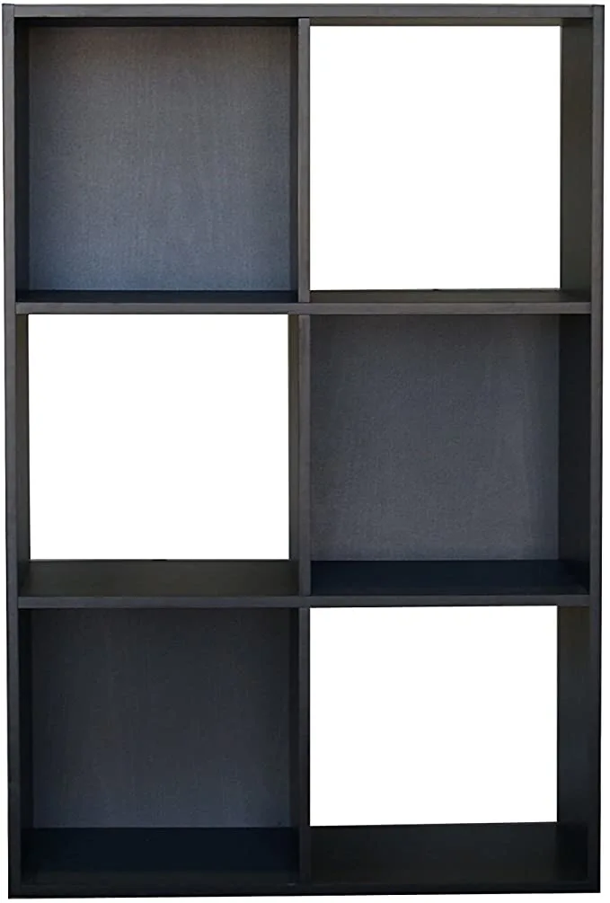 3 Drawers Storage Towers Organizer Bookcase With Bins, Black/Deep Blue