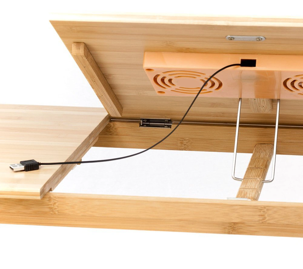 Large Bamboo Lap Desk Tray Portable Laptop Computer Stands