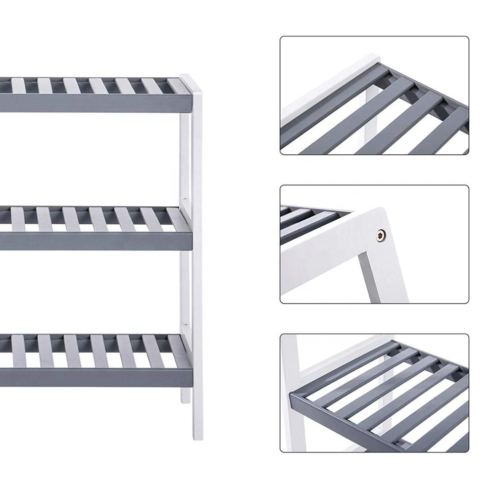 Bamboo Shoe Rack 3-Tier Storage Shelf ideal for Hallway Bathroom Living Room and Corridor