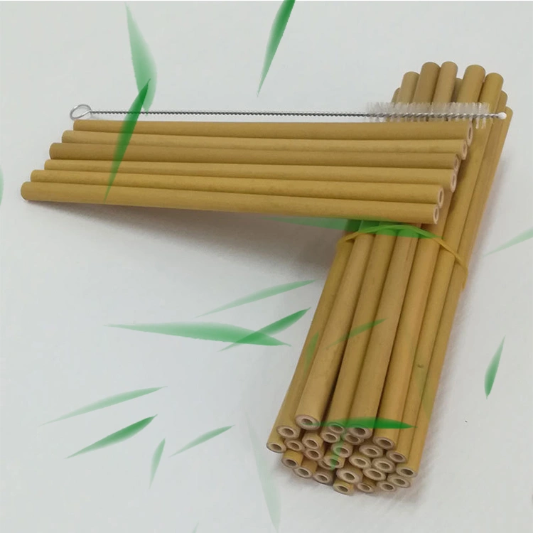 Eco-Friendly Reusable Natural Food Grade Bamboo Straw Logo