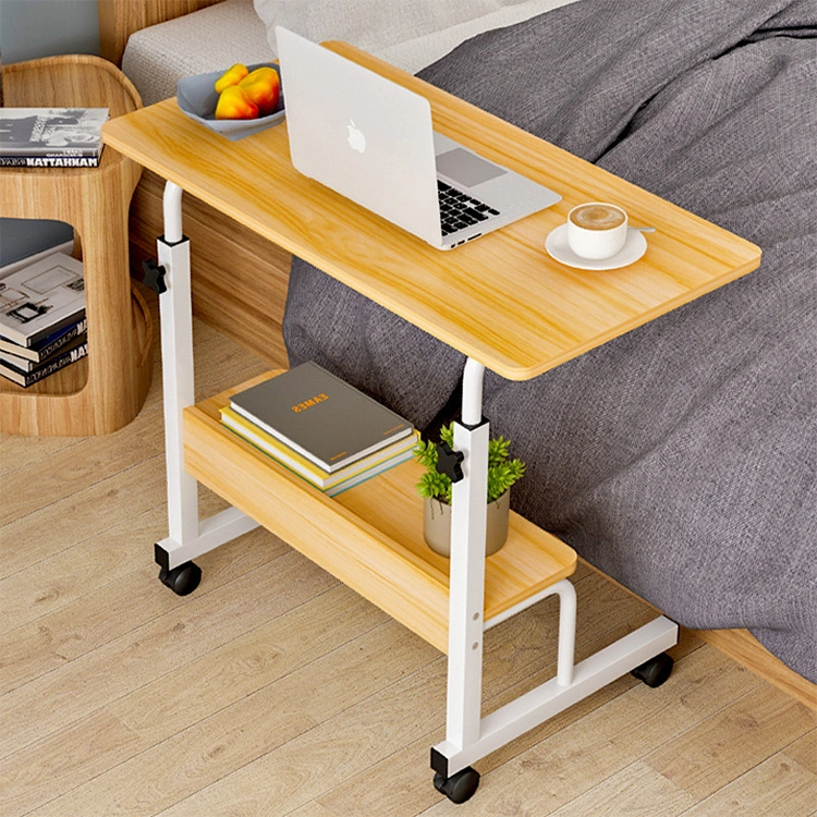 High Quality Retractable Height Foldable Laptop Table Bed With Wheels