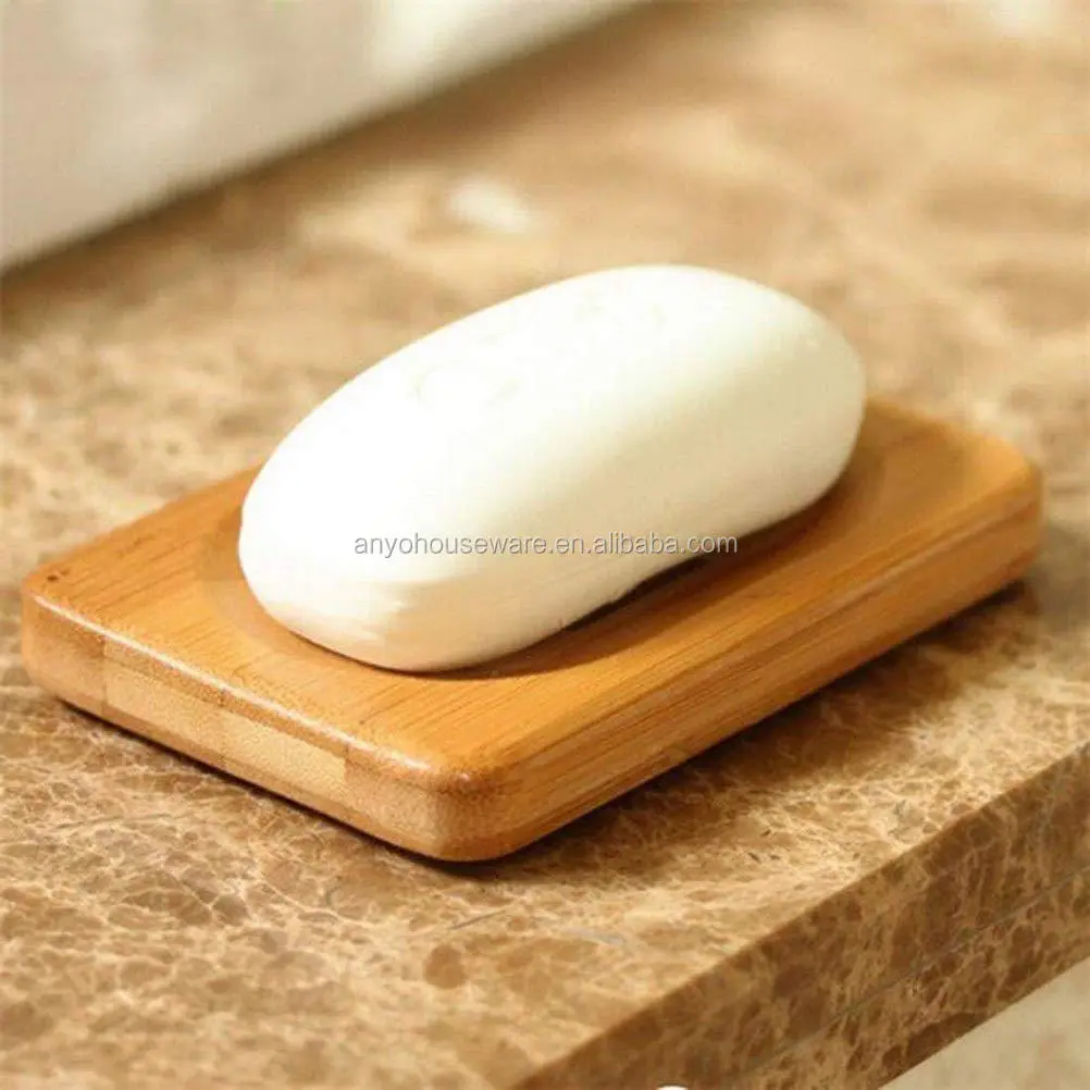 Portable Bamboo Soap Dish Holder Soap Saver in Bathroom