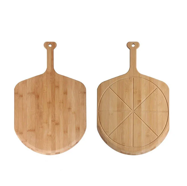 Customized wholsesale eco-friendly natural bamboo pizza and bread cutting peel