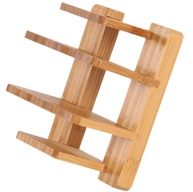 Bamboo kitchen pot cover storage rack cutting board knife display holder