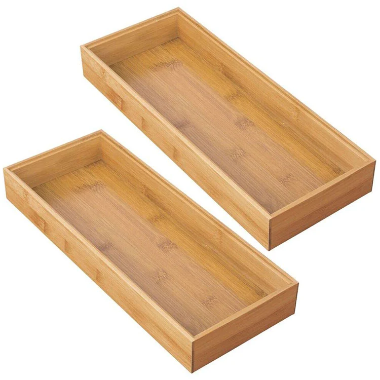Modern Style Bamboo Expandable Drawer Organizer For Utensils Hold