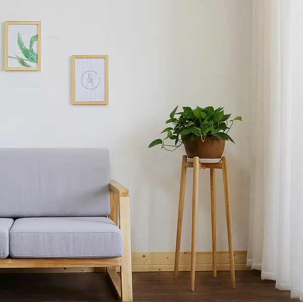 Simple solid wood plant stand creative floor indoor wood plant pot rack