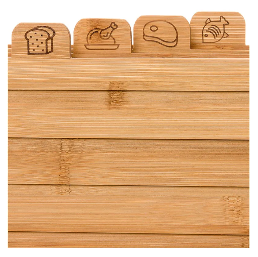 Portable classified customized natural bamboo kitchen cutting board set