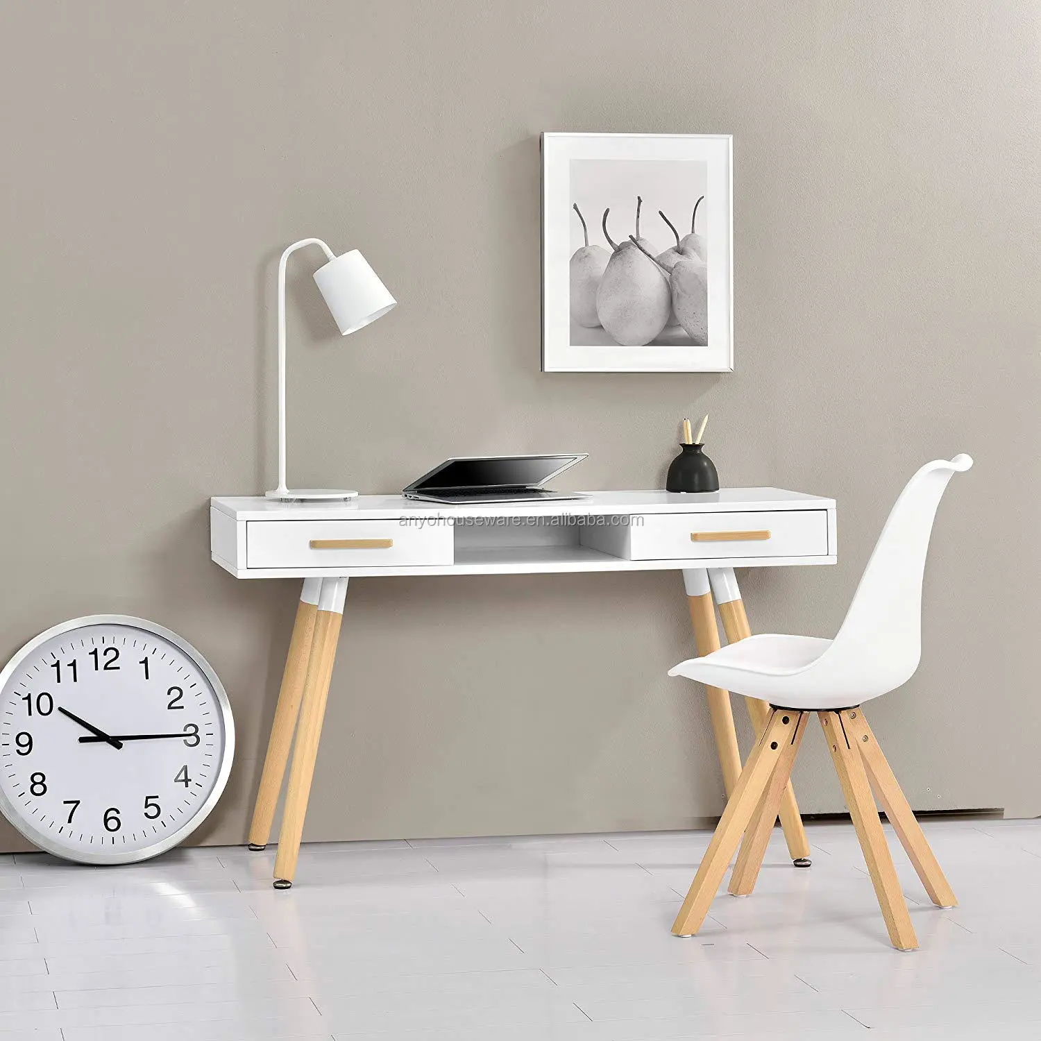 Modern Kids Study Desk Bedroom White Desk