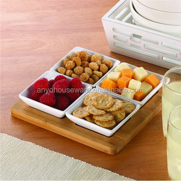 Bamboo Square Plates,Cheese Plates Coffee Tea Serving Tray Fruit Serving platter snack tray dry fruit plate