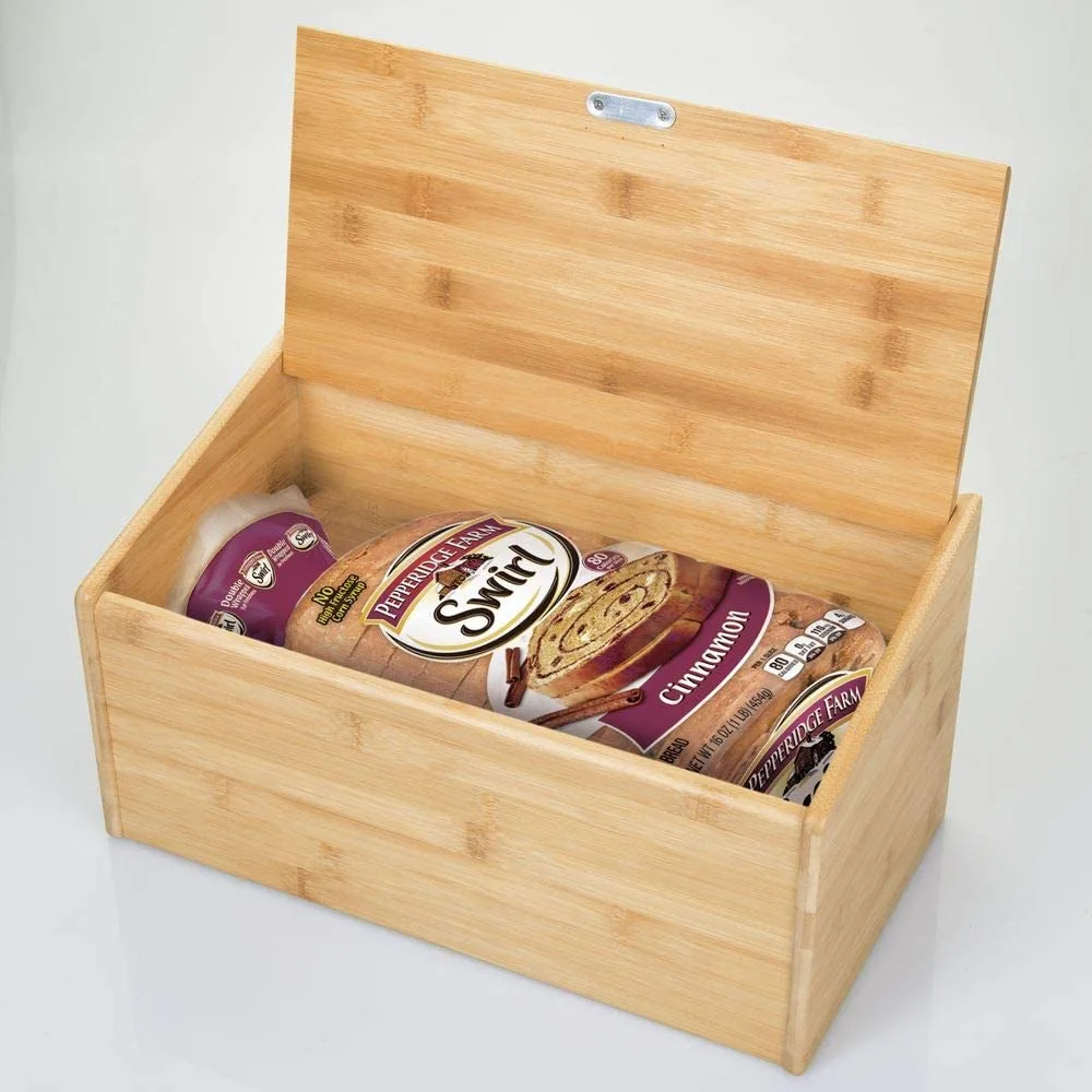 Eco-friendly Large Capacity Bamboo Bread Storage Box