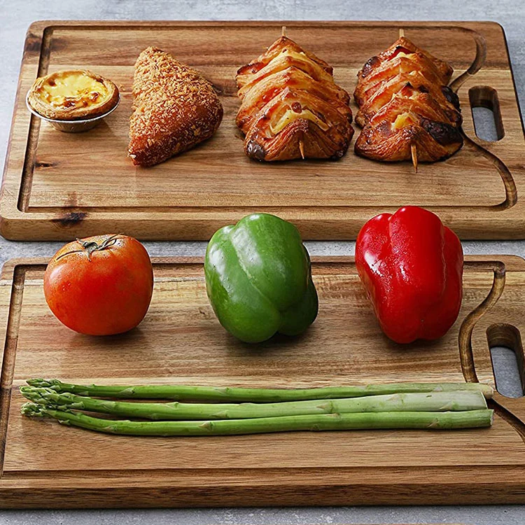 Household Kitchen Vegetables Bread Organic Bamboo Cutting Board Small With Handle