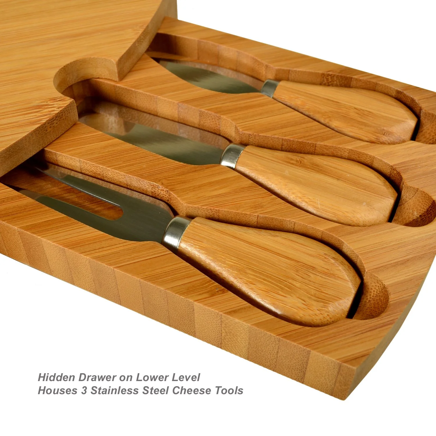 Customized High Quality Bamboo Cutting Board with Cheese Tools - Spirals from a Compact Wedge to 18