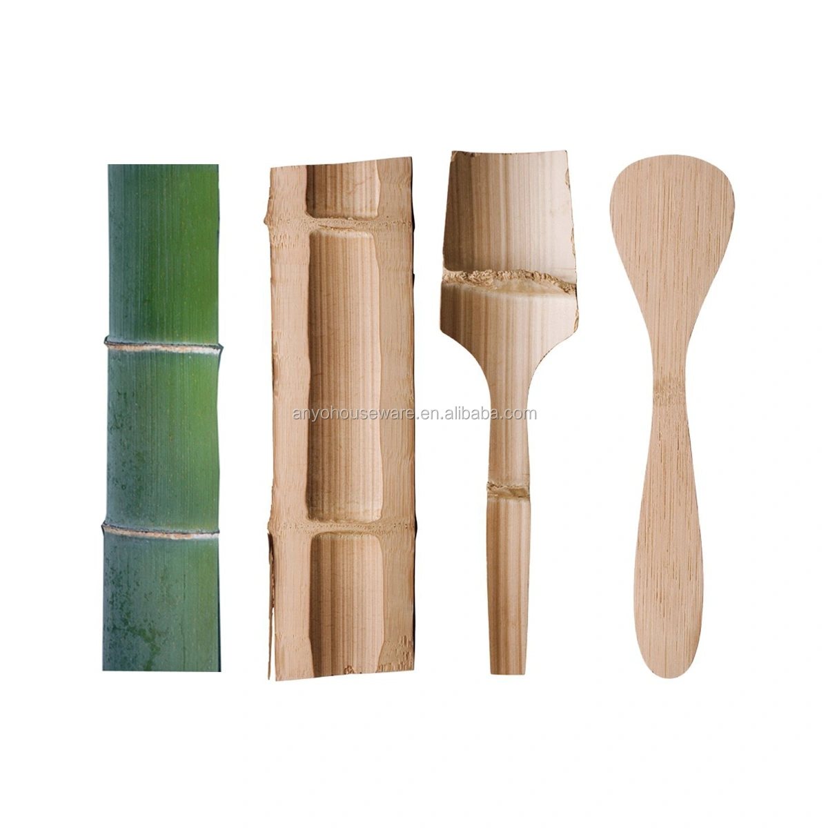 Eco-friendly 100% Natural Bamboo Kitchen Utensils Set of 6