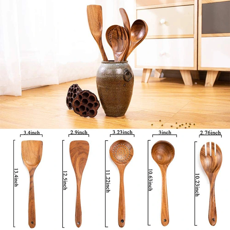Hot Sale System Wooden Kitchen Bamboo Utensil Set Bamboo From China
