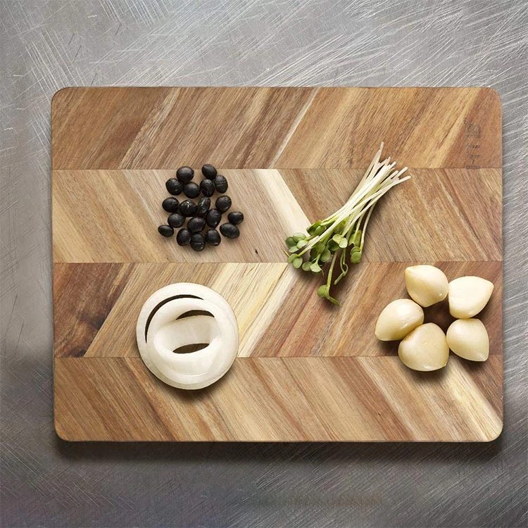 High Quality Customizable Size Bamboo System Corner Shaped Cutting Board