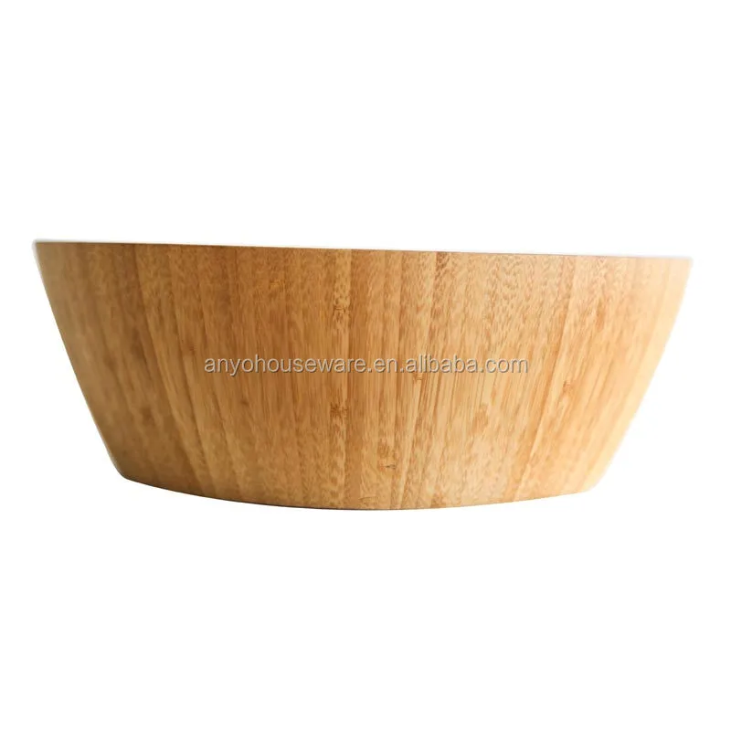 Durable Natural Bamboo Bowl Eco-Friendly Wood Soup Bowl