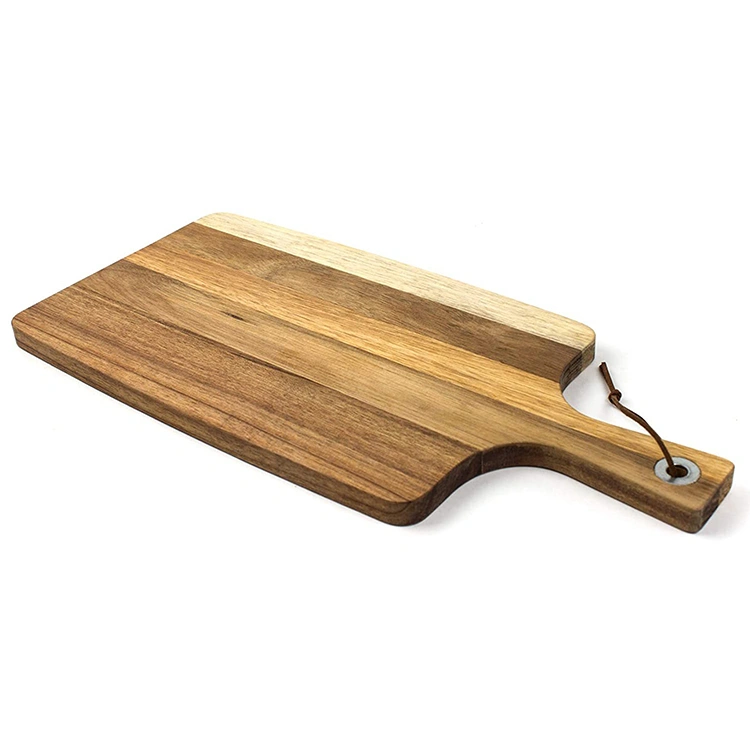 Eco Friendly Pizza Plank Meat Large Food Wood Cutting Board With Handle