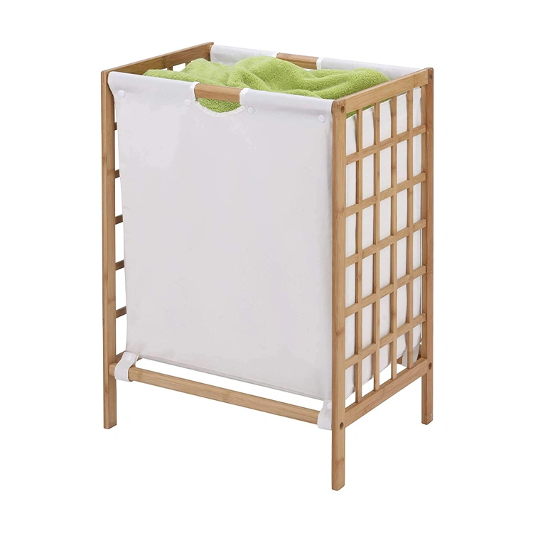 Wholesale Household Use Laundry Wood Storage Net Basket Inner Bag