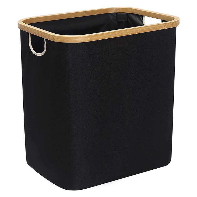 Customizable Waterproof Bamboo Quality Collapsible Laundry Basket Hamper For Kids