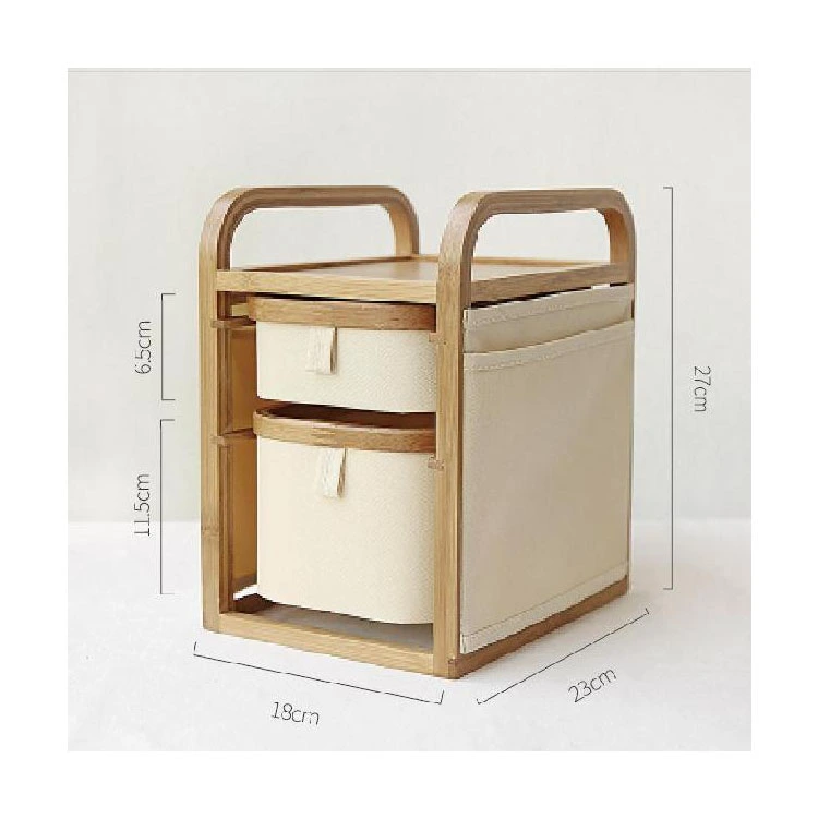 Eco-Friendly High Quality Large Cosmetic Boxes Storage Boxes Underwear Drawer Bamboo Cloth Storage