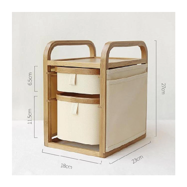 Eco-Friendly High Quality Large Cosmetic Boxes Storage Boxes Underwear Drawer Bamboo Cloth Storage