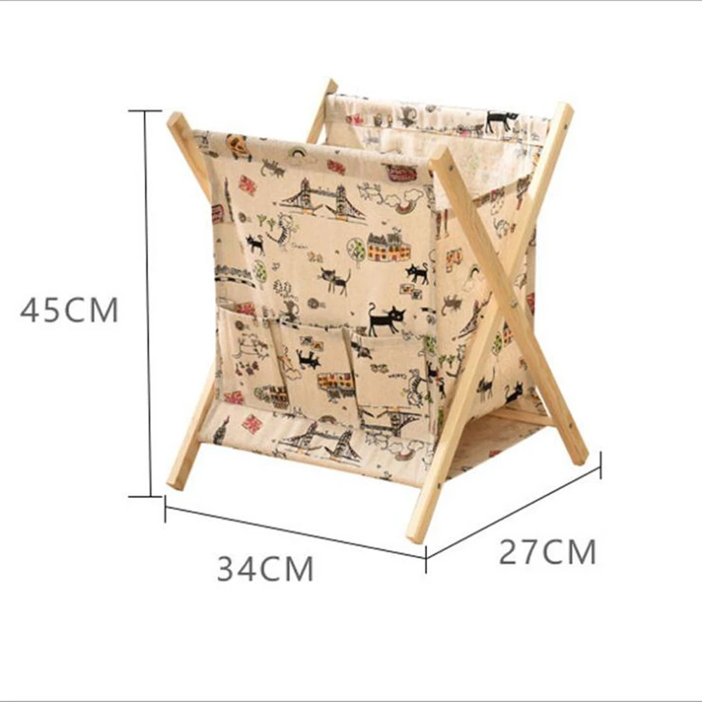 High Quality Environmental Foldable Linen Dirty Clothes Basket Storage Basket