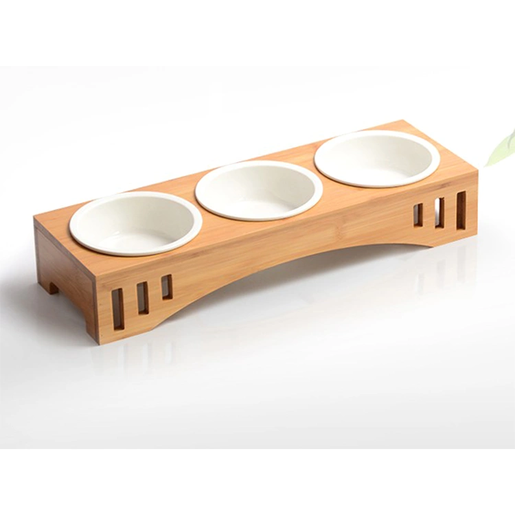 Perfect bamboo Stand Dog Bowl Stand Pet Bowl Stand