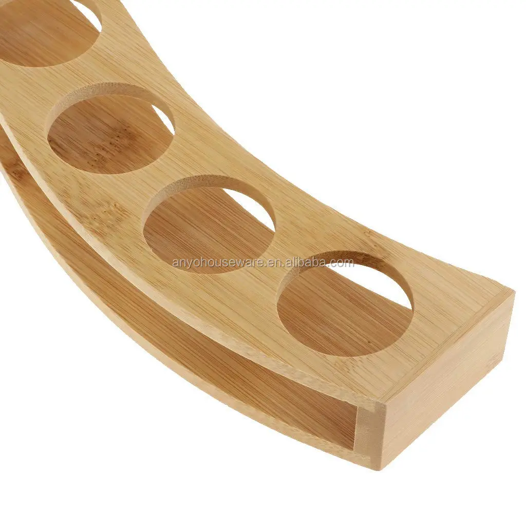 Heat Resistant Serving Tray Bamboo Shot Cup Holder Rack