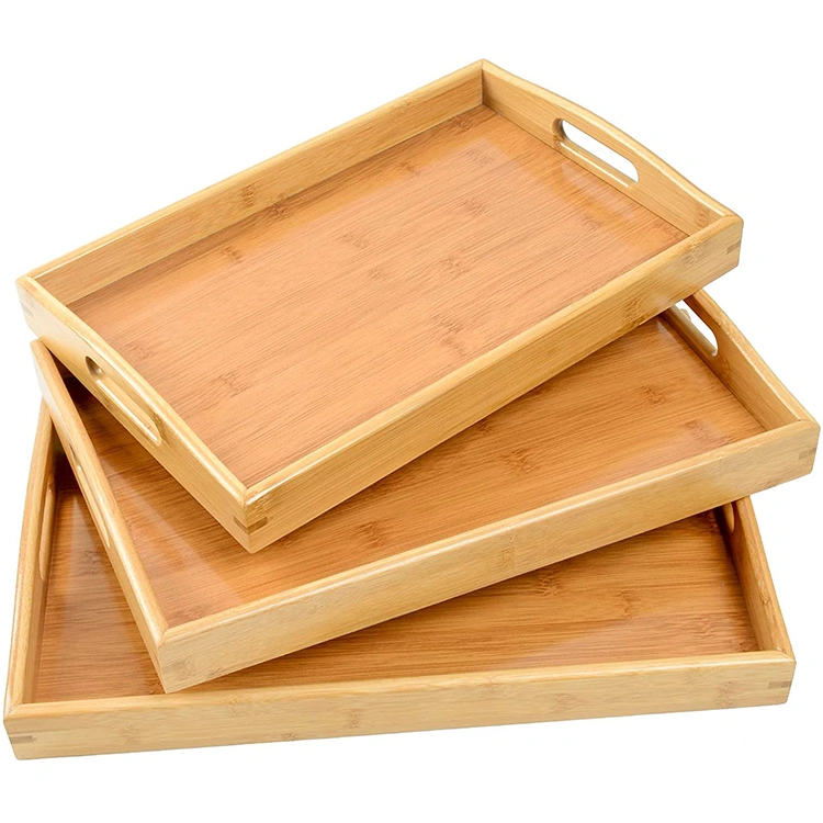 ECO hot sale bamboo food serving tray snack plates