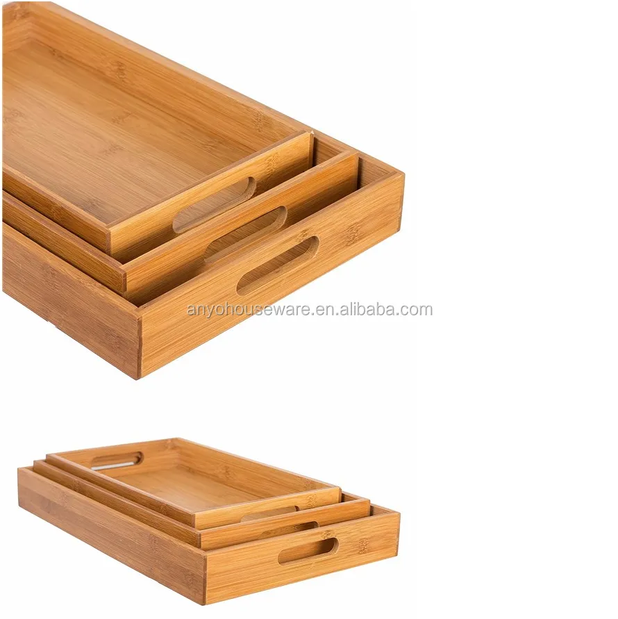 ECO hot sale bamboo food serving tray snack plates
