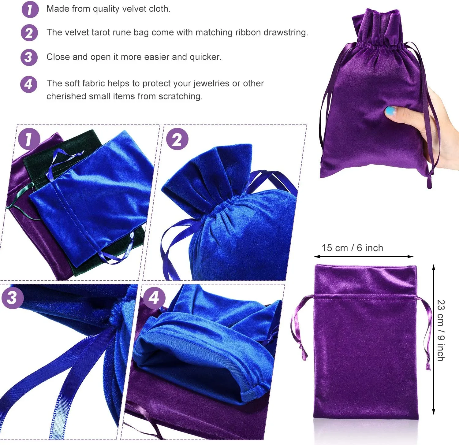 Flannelette Fashion Jewelry Pouch Custom Velvet Drawstring Bag Gift Bag