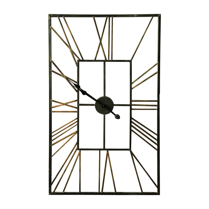 Modern design decorative wrought iron illuminated wall clocks