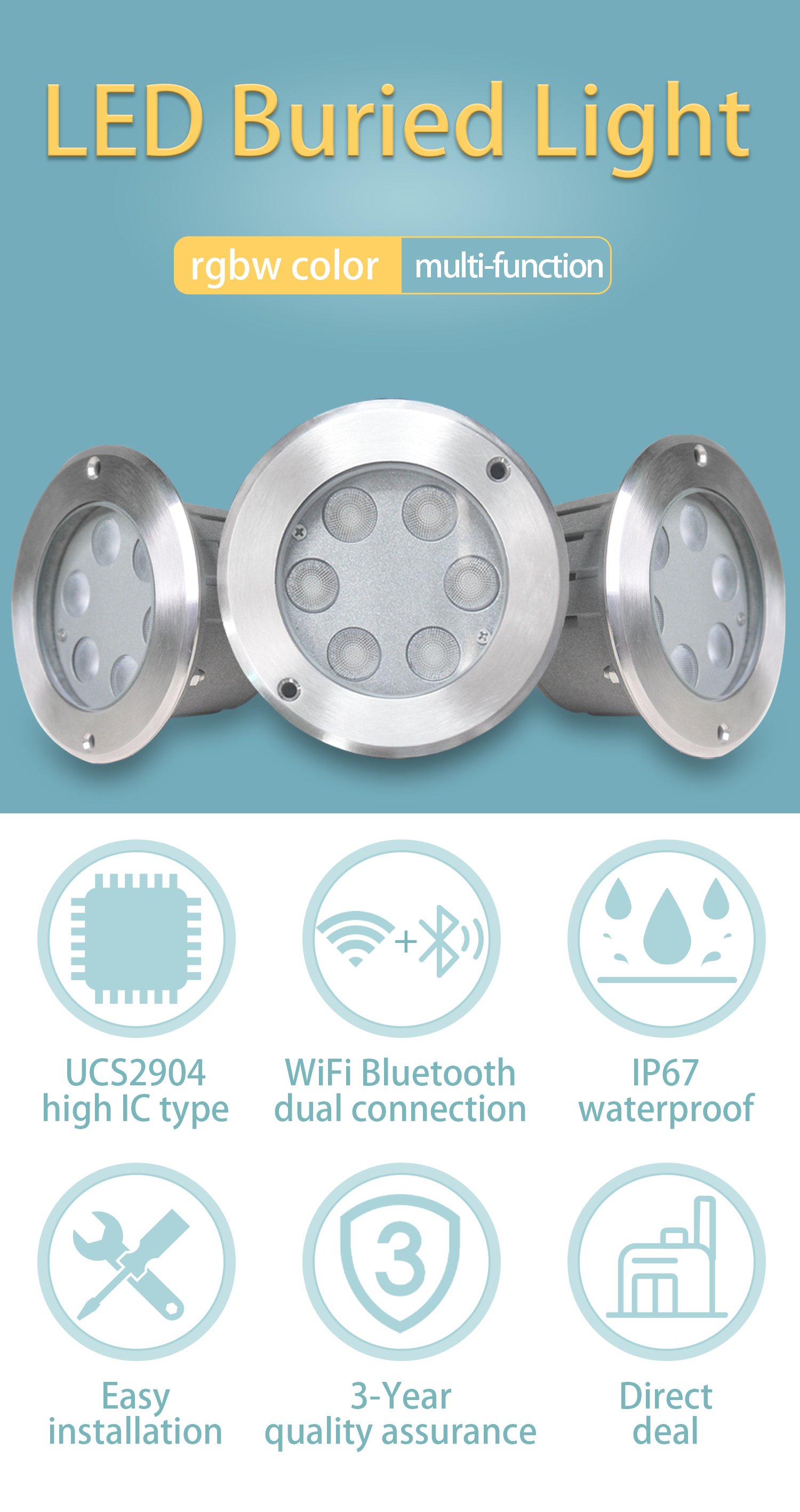 24v led buried light