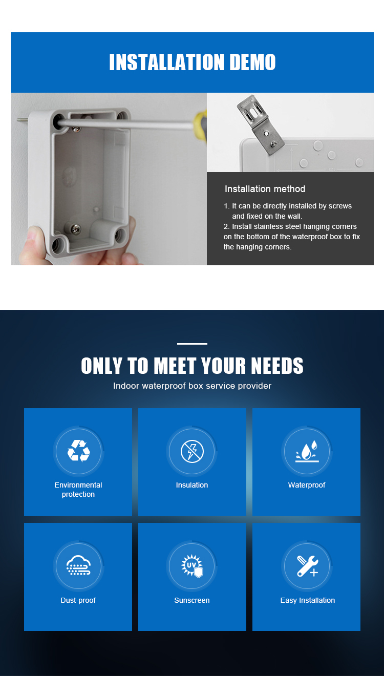 ABS Plastic,Plastic Electronic Enclosure,Waterproof IP65 Junction Box