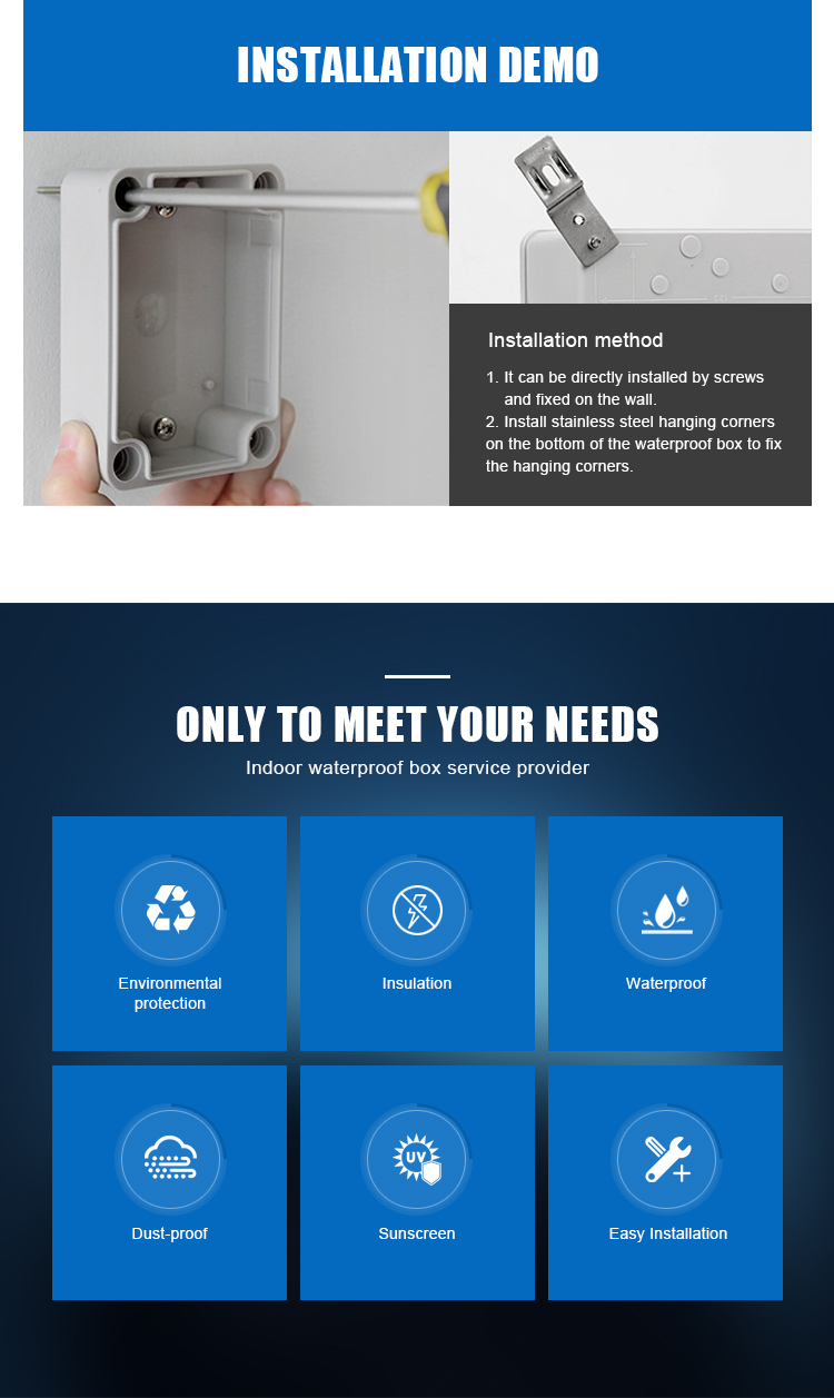IP67 ABS material CE/ROHS certificated,enclosure,led downlight junction box