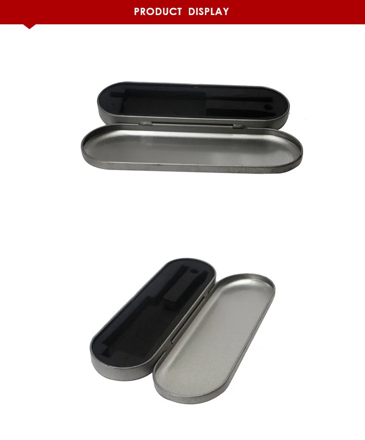 manufacturer wholesale custom 176*60*18mm metal pencil case usb cable earphone bookmark tin box with hinged cover