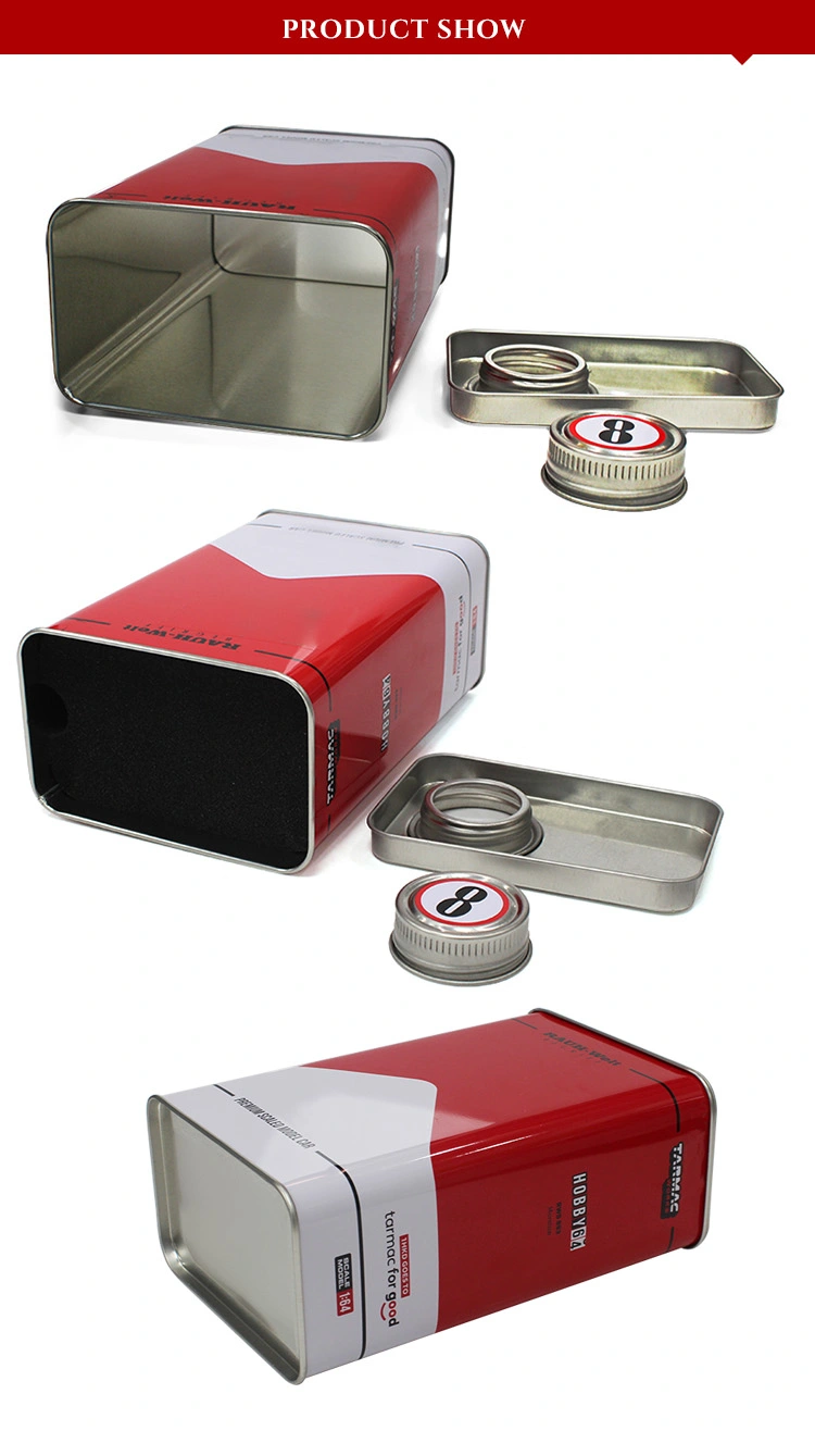 Factory Price 500 Ml F-style 1L Square Olive Oil Cooking Oil Packaging Metal Tin Can