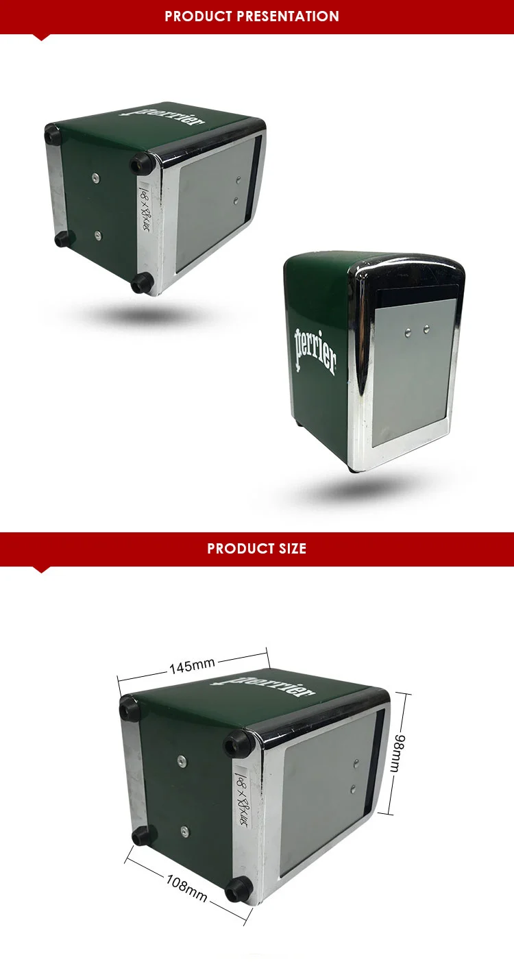 Wholesale metal table tissue dispenser for restaurant and bar