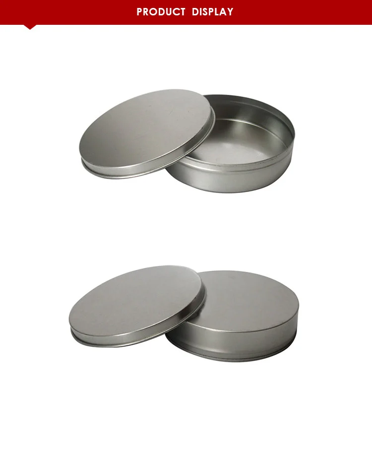 Factory Price Custom Silver Metal Tin Box Wholesale DIY Designs Candy Cosmetics Decorations Round Tin Box