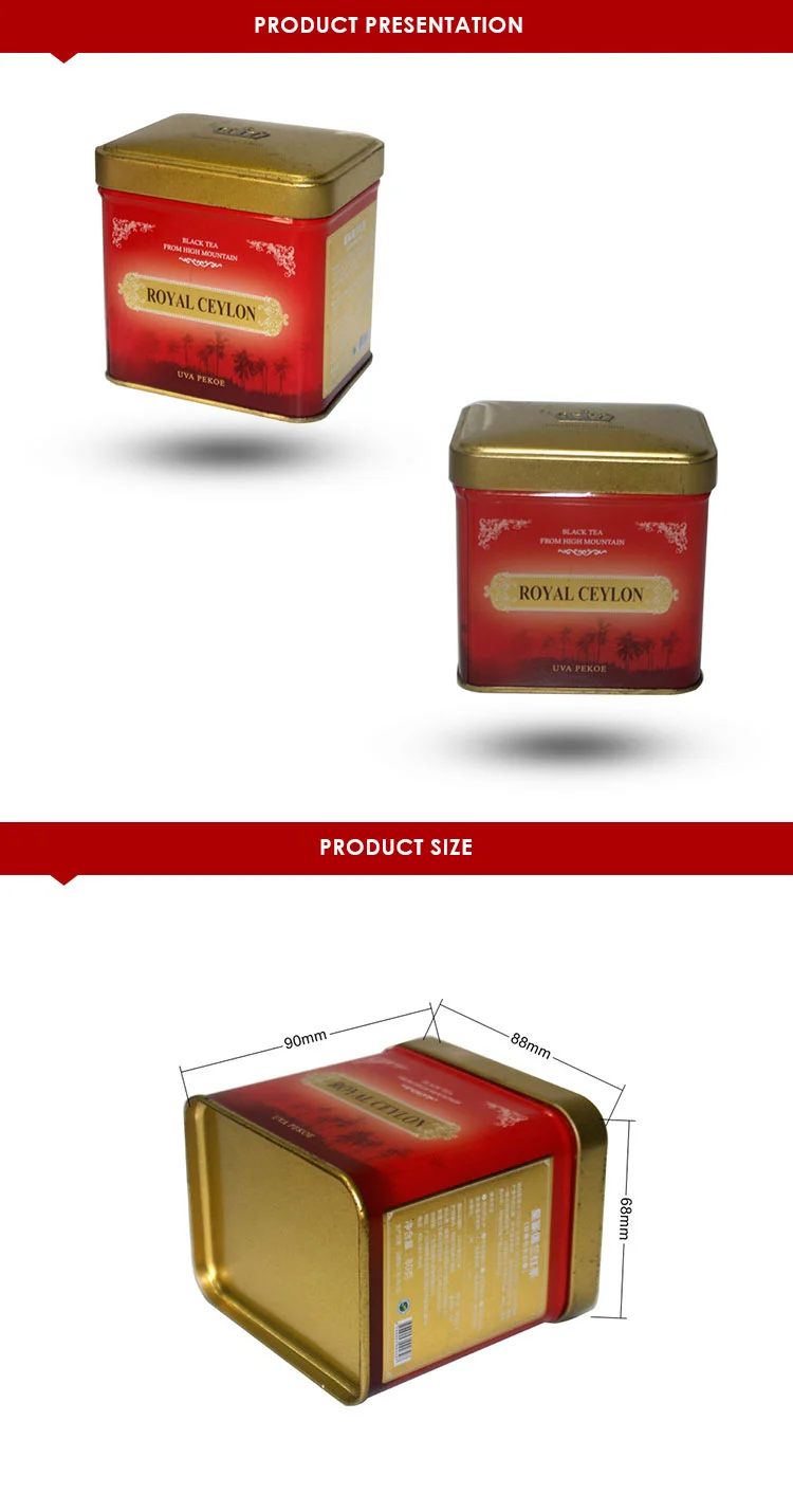 Food Grade Coffee Beans Tea Packing Tin Box With Customized Logo