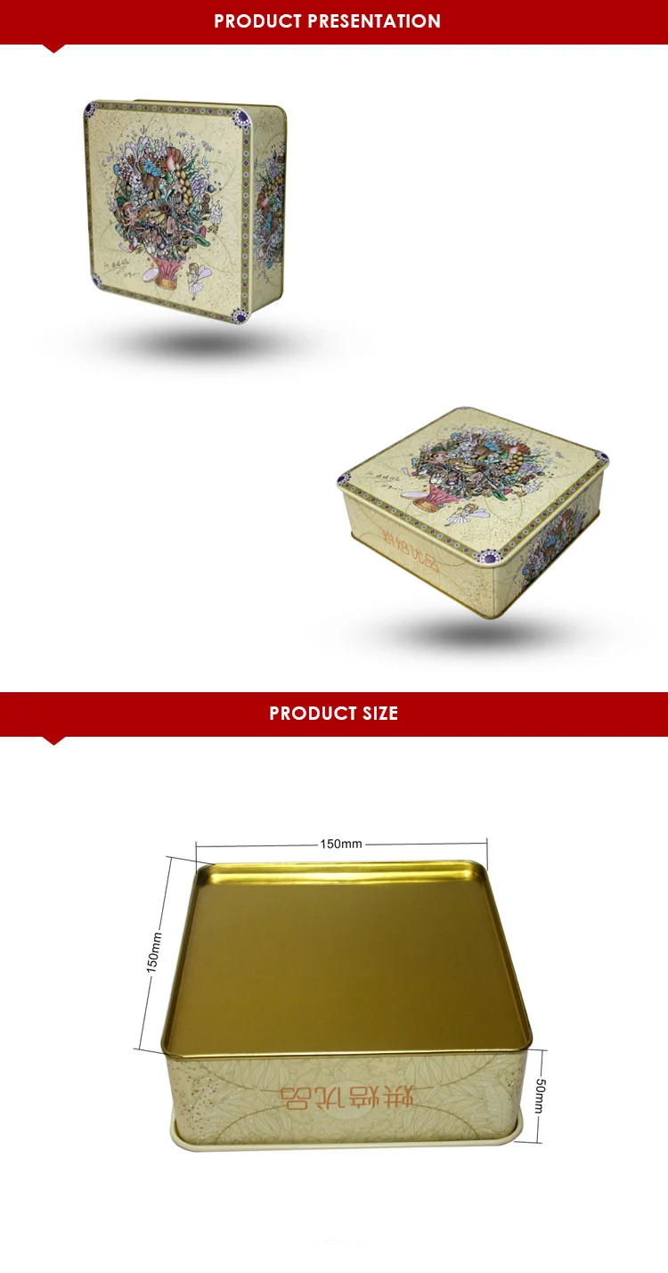 Classical Designs Custom Wholesale Candy Tin Box Chocolate Gift Packing Playing Card Tin Box