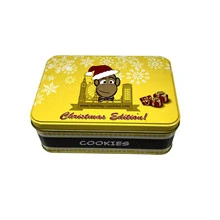 Custom Designs Rectangular Shape Biscuit Cookies Candies Packing Tin Box