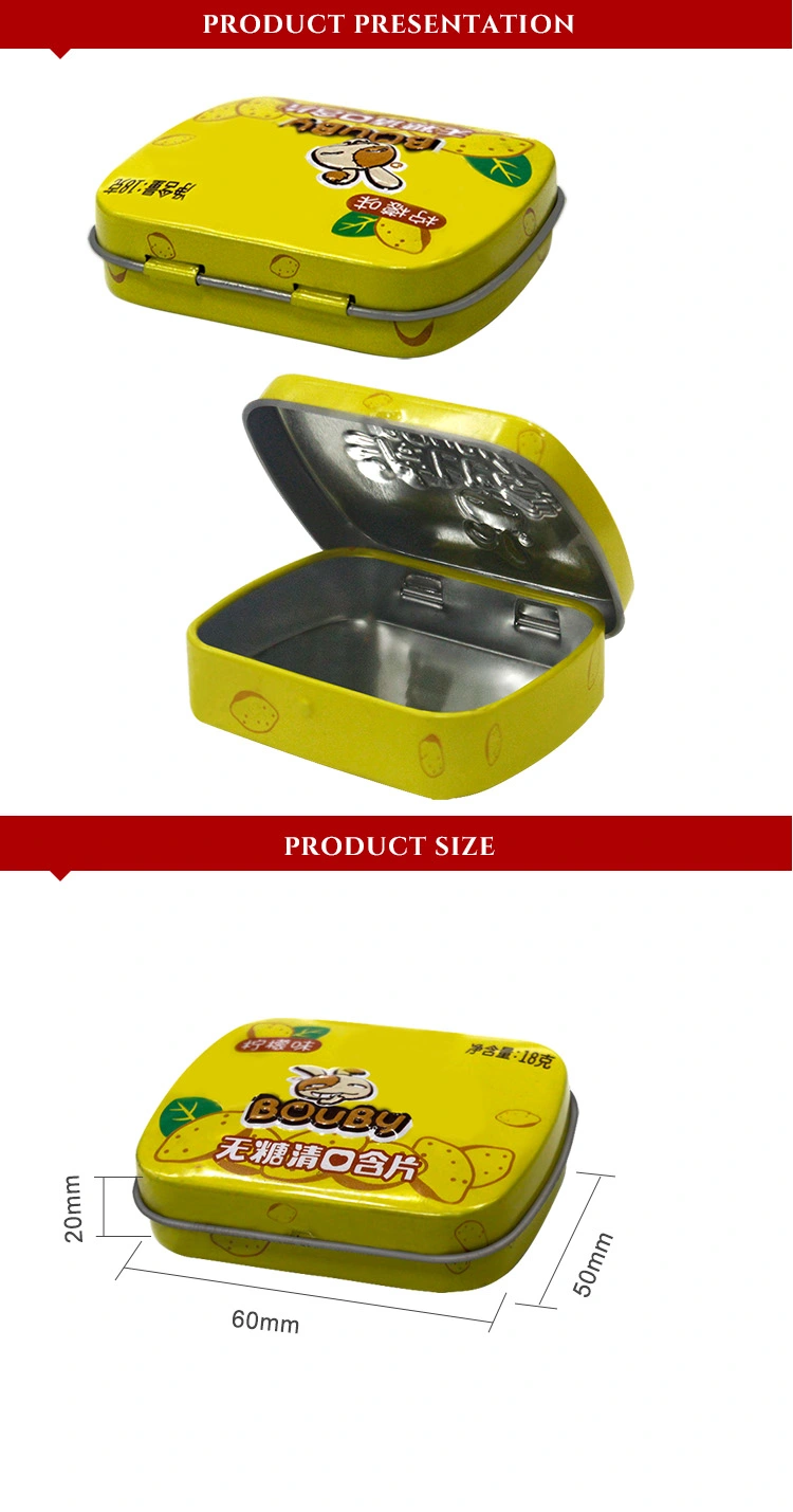 Good Airtight Wholesale Custom Mint Tin Box Small Customized Designs Small Candy Package Tin Box with Inner Lid