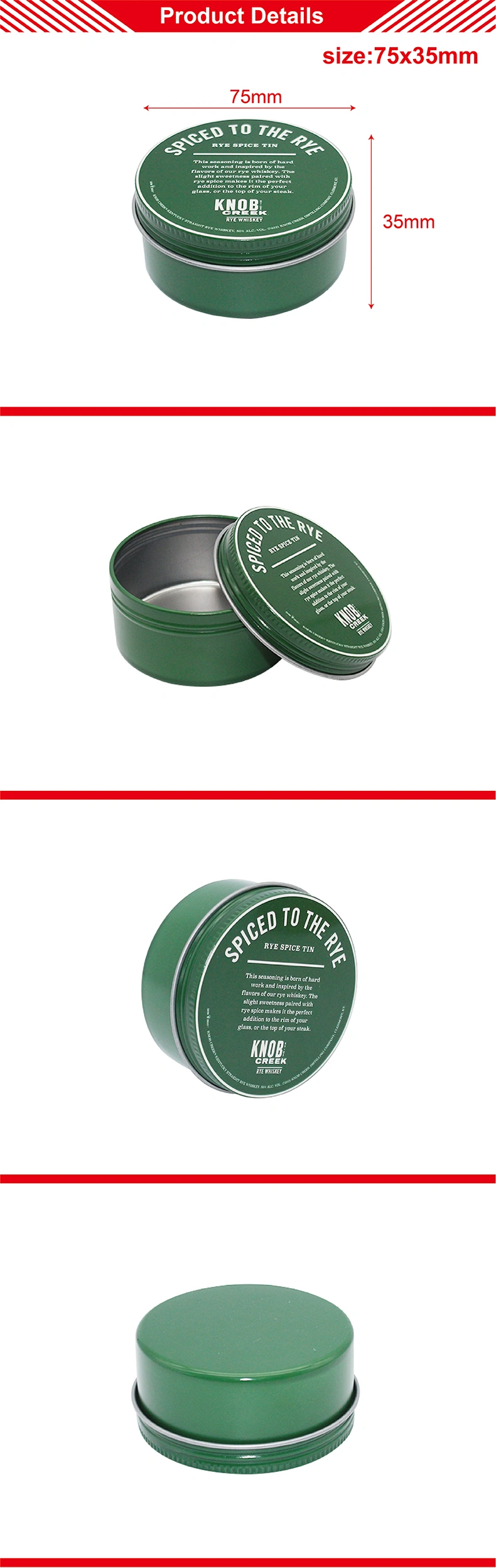 Custom Printed Small Screw Lid Metal Box For Packaging Pill Lip Balm Shoe Polish Promotion Recycle Pomade Brilliantine Tin Boxes