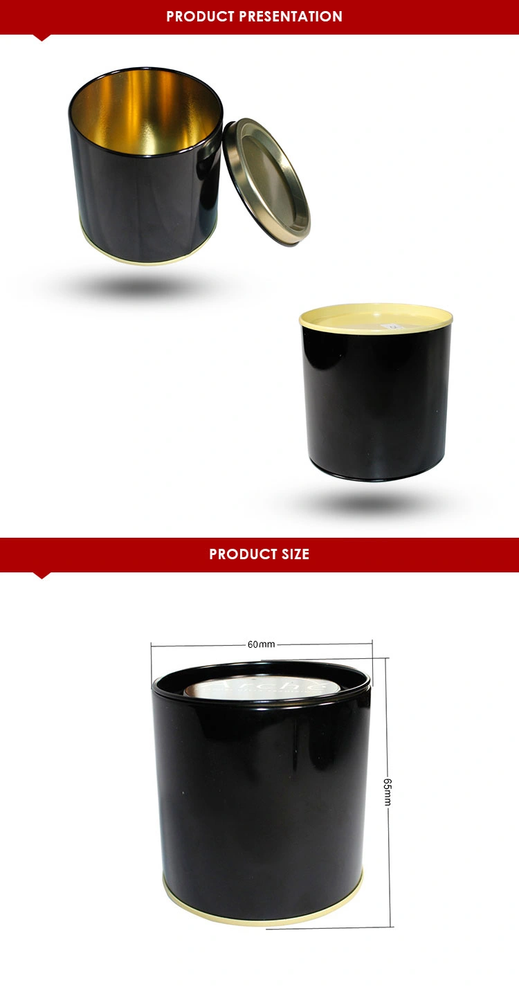 Custom Black Color Printing Tea Tin Box Exquisite Designs Candy Chocolates Wedding Gift Packing Tin Box